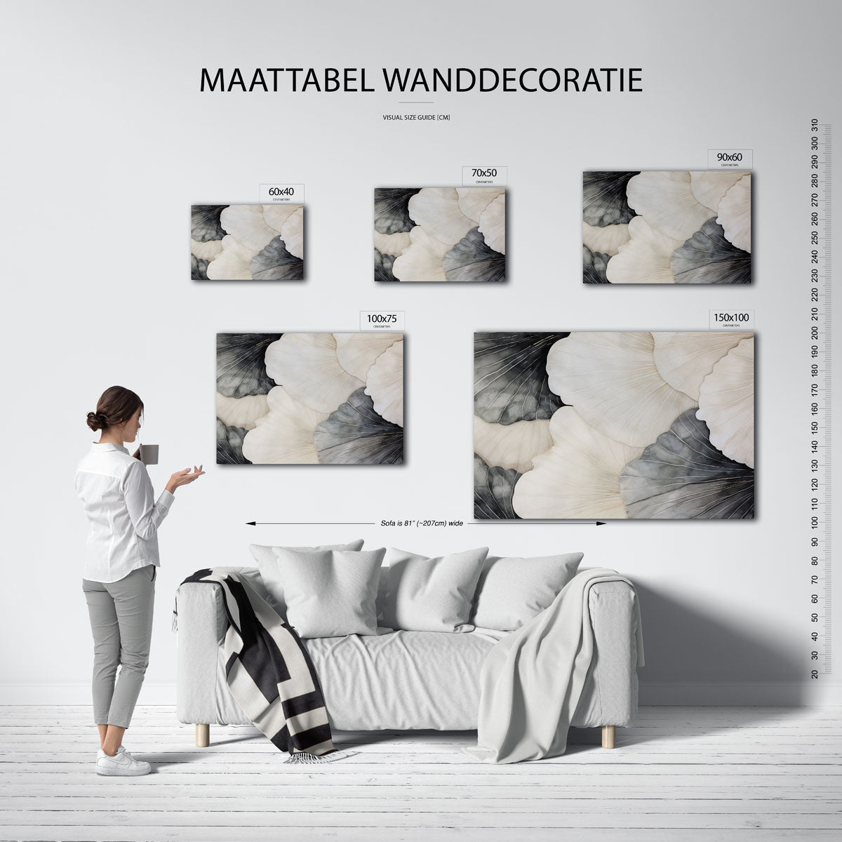 Organische bloemvormen Kunstwerk