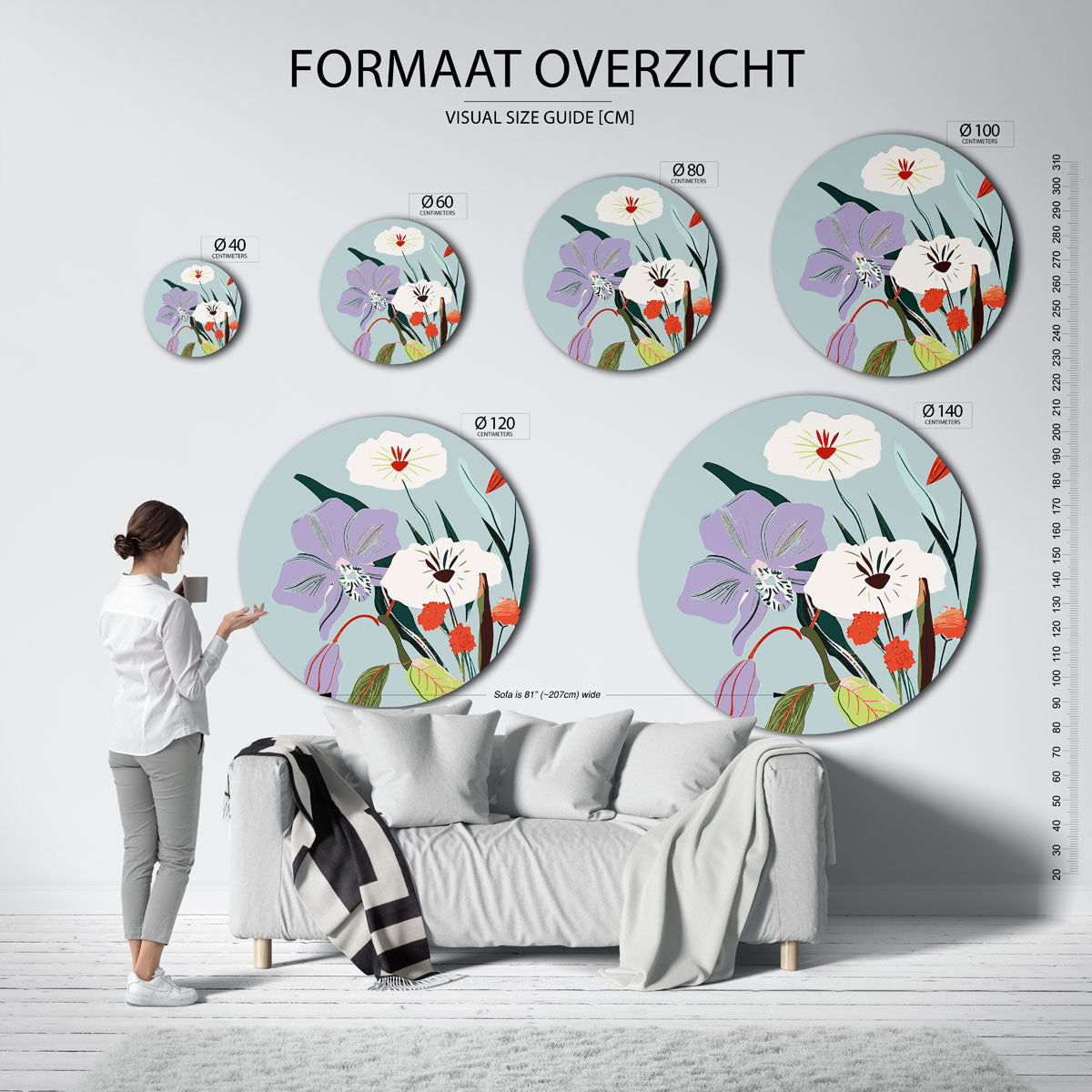 Bloemenstudie Muurcirkel