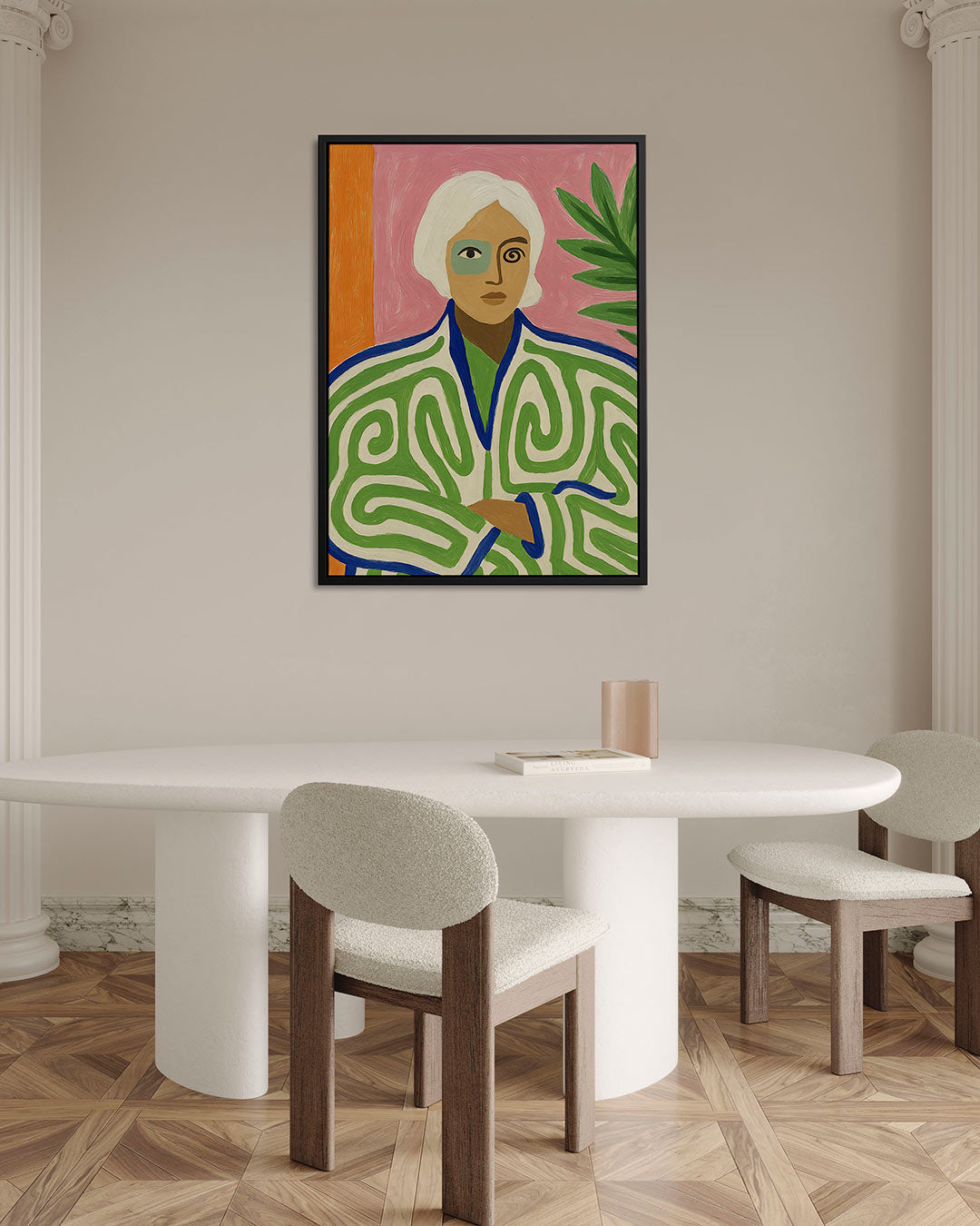 Vrolijke portret compositie Kunstwerk