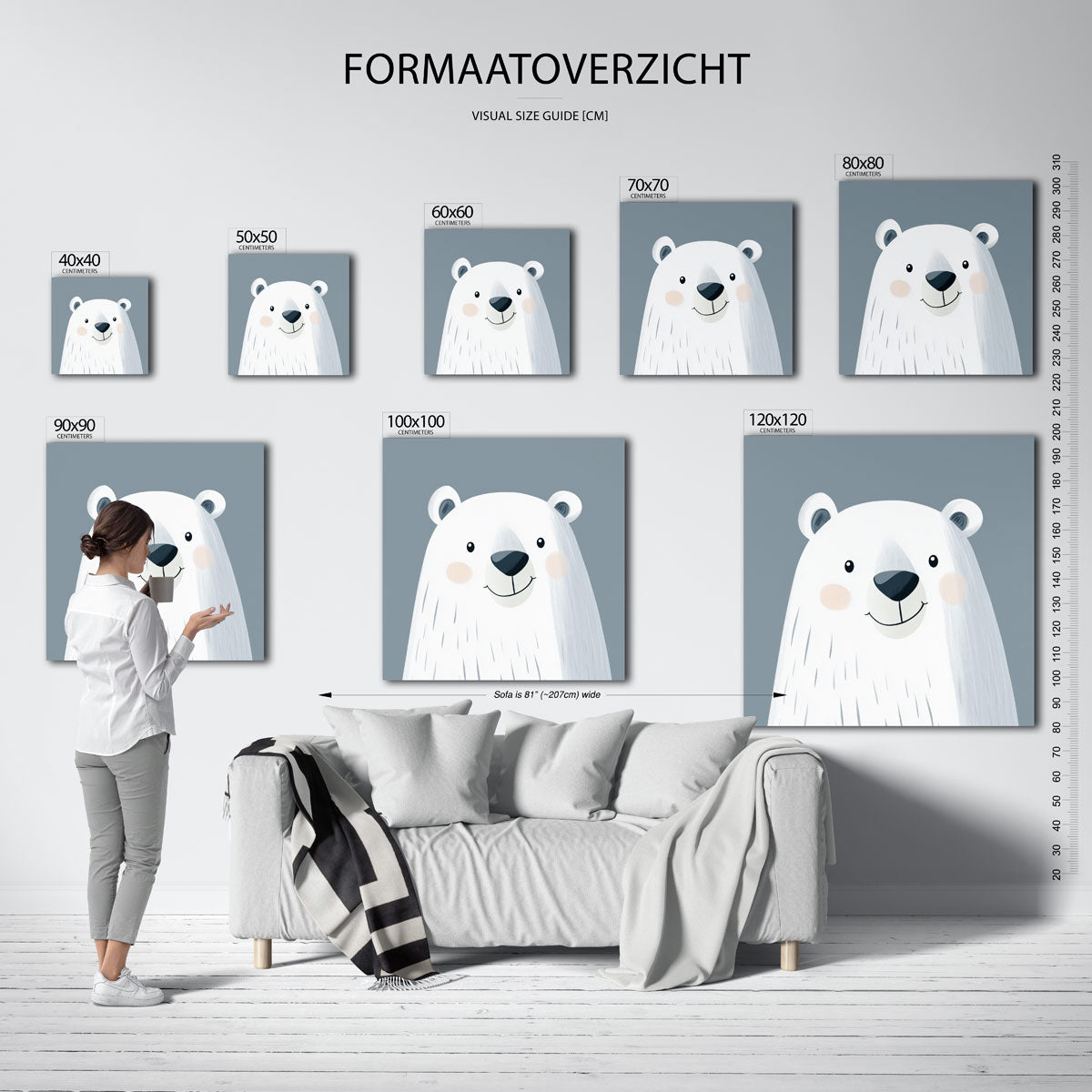 Schattige ijsbeer Poster