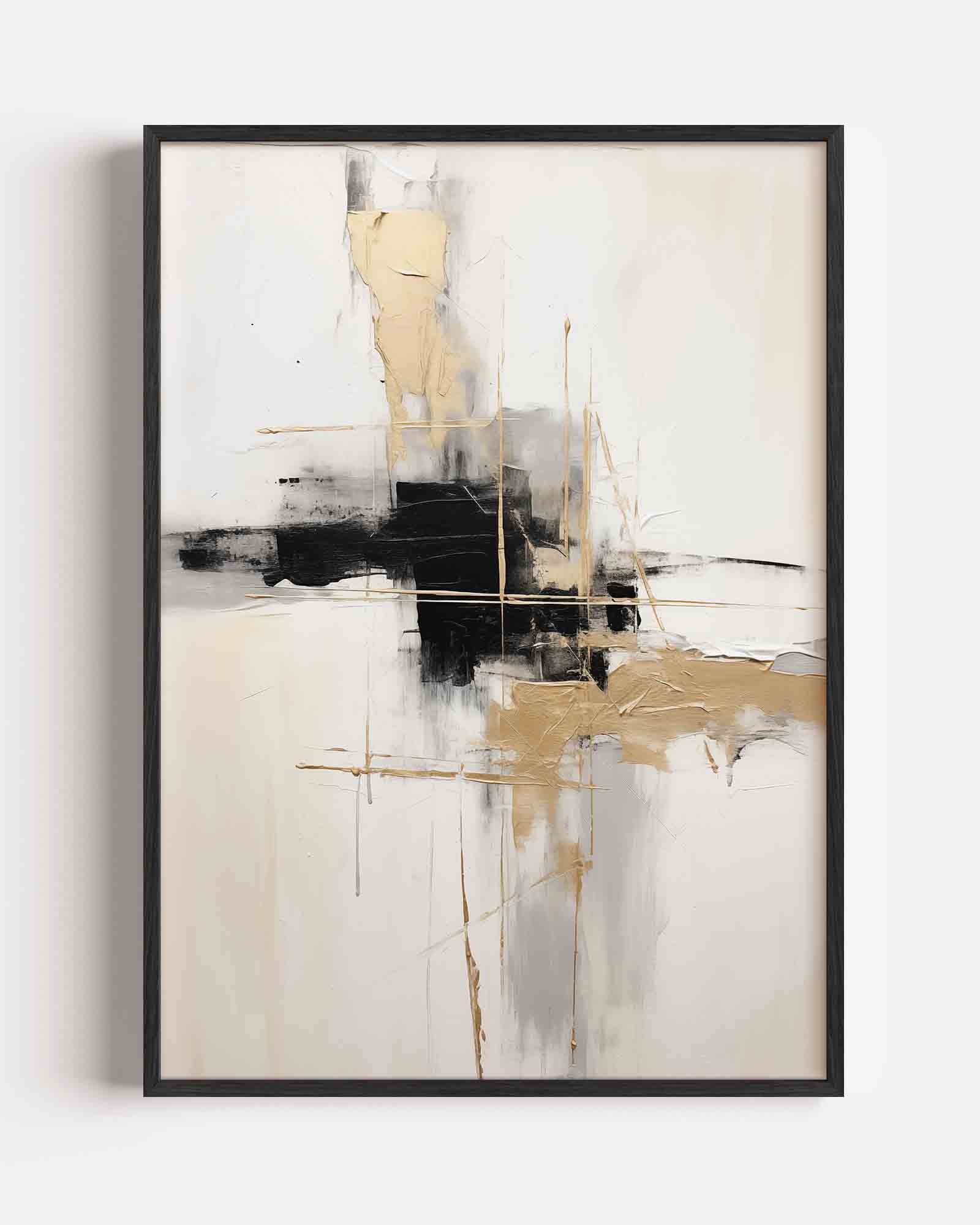 Abstracte lijnen en vlakken Poster