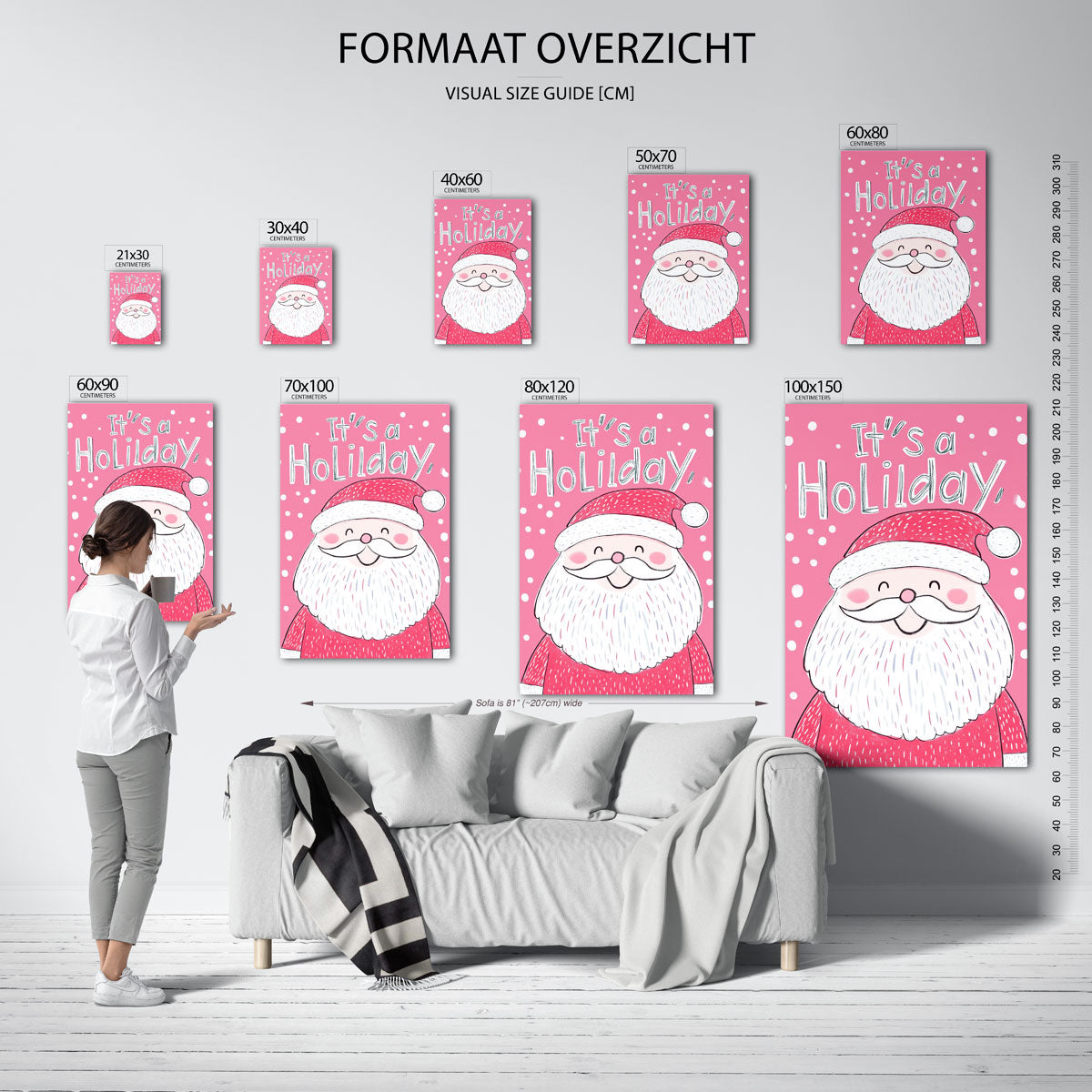 Kerstman met tekst Poster