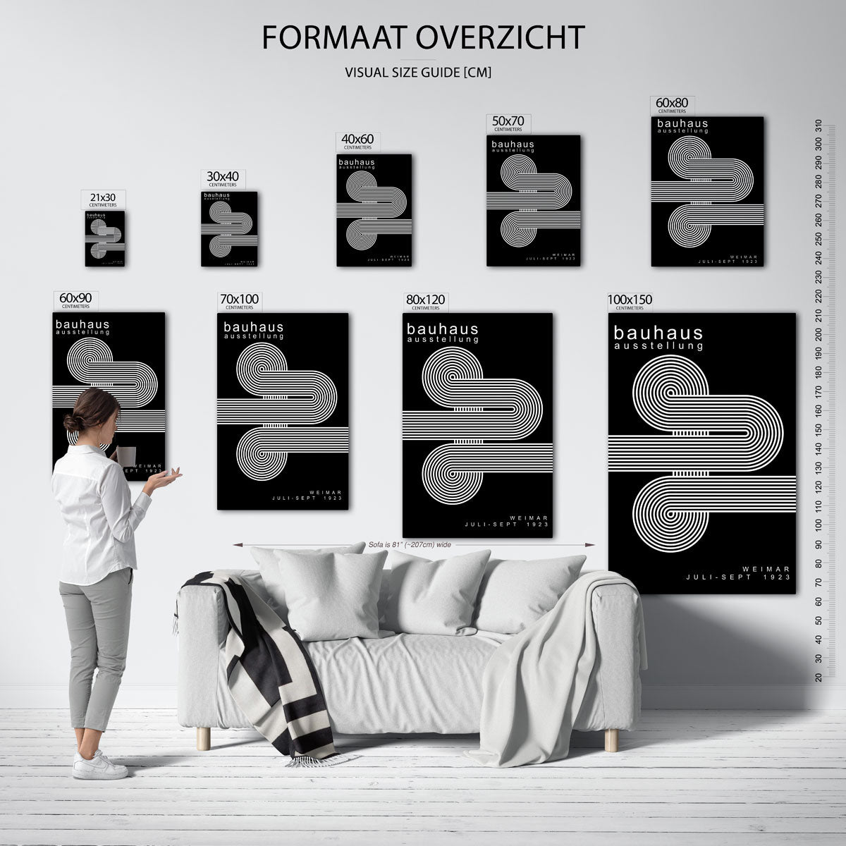 Lijnen en cirkelvormen Poster