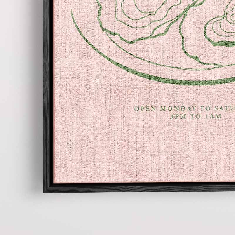 Oyster Club Illustratie Kunstwerk-canvas-dibond-plexiglas-wanddecoratie-WallArtistic