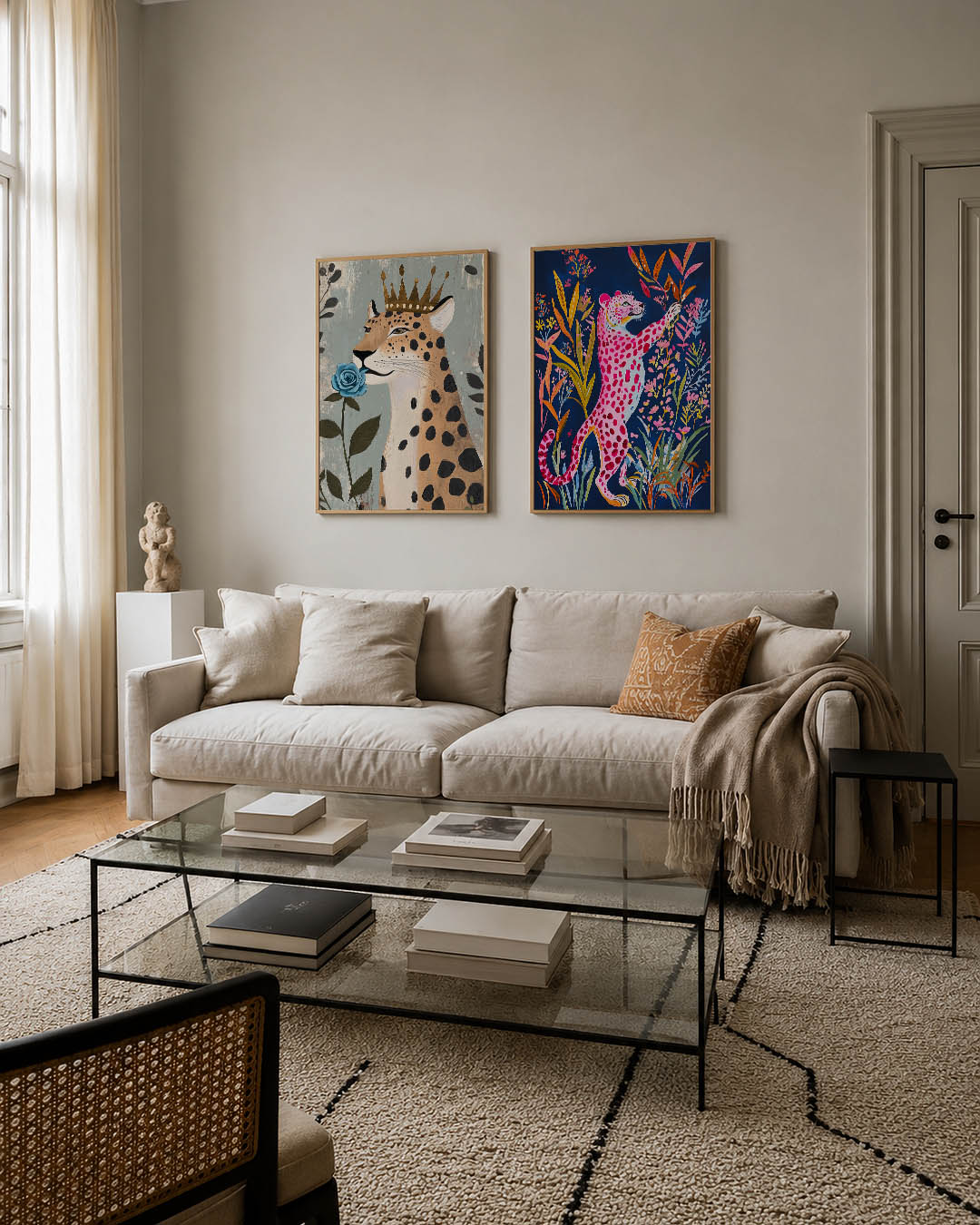 Kroon en bloem Posterset