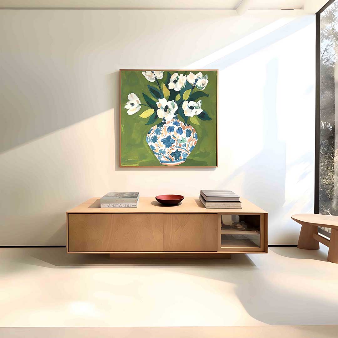 Bloemen in vaas Poster