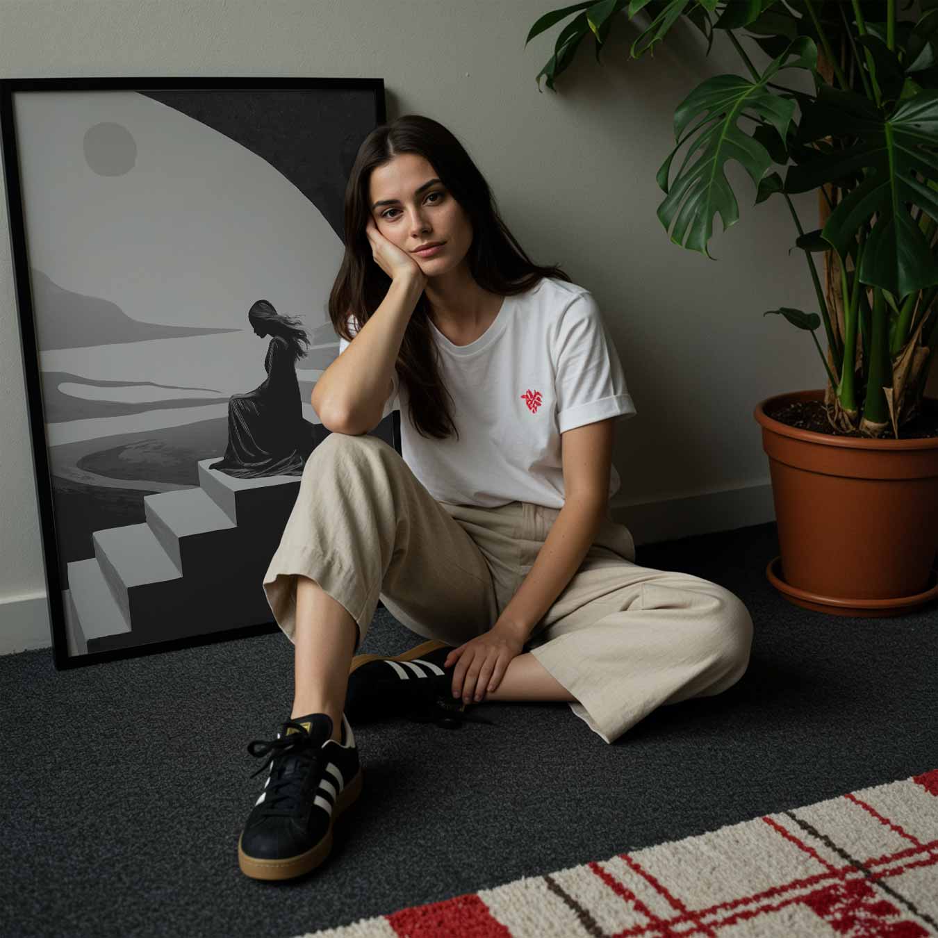Dromerige Zwart-Wit Landschapsposter-WallArtistic