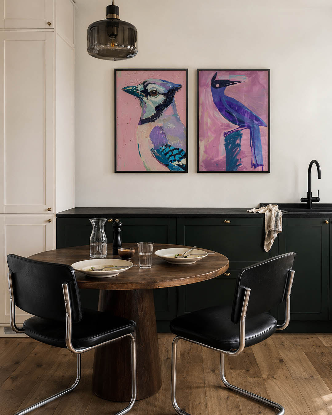 Kleurrijke vogelportret Posterset