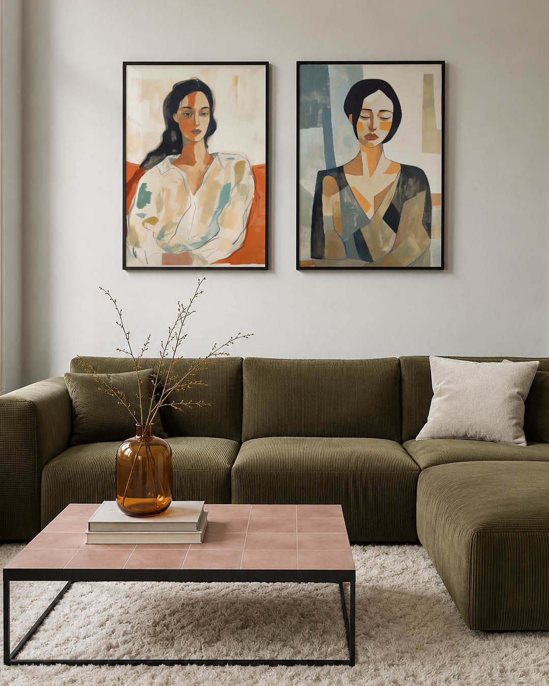Kleurvlakken portret Posterset