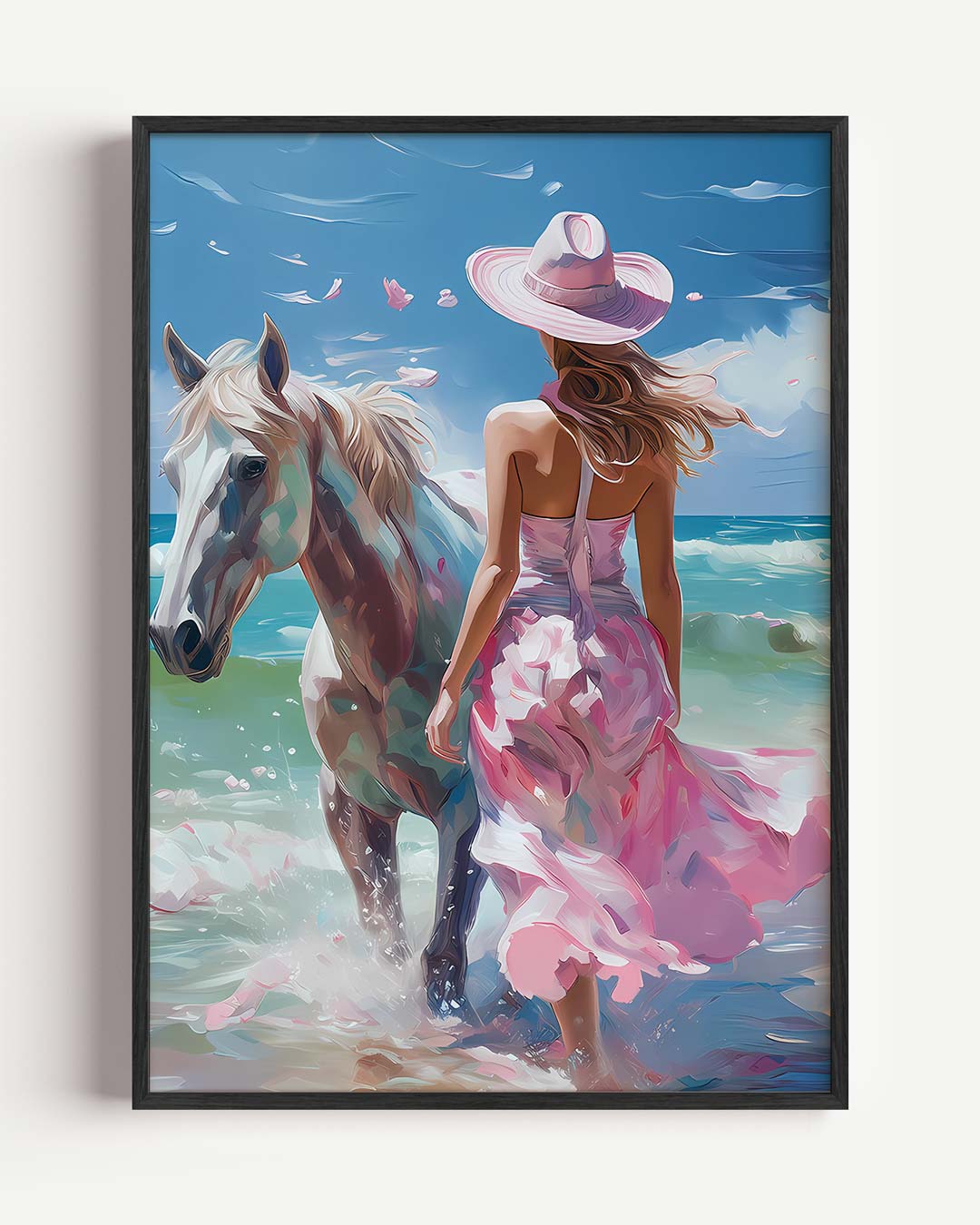 Strandavontuur met Paarden Poster-WallArtistic