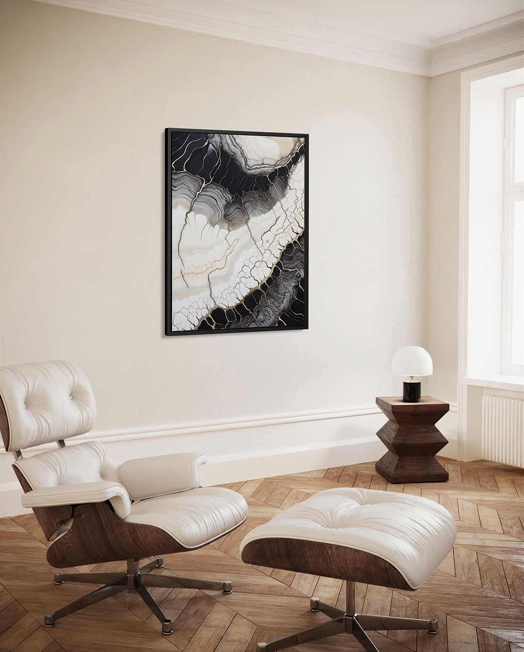Organische lijnen compositie Kunstwerk