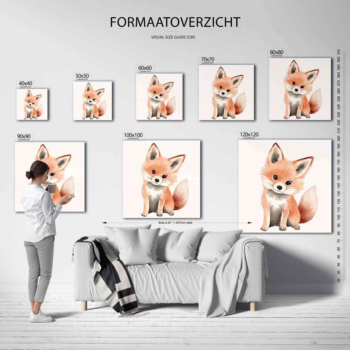 Schattige vos Poster