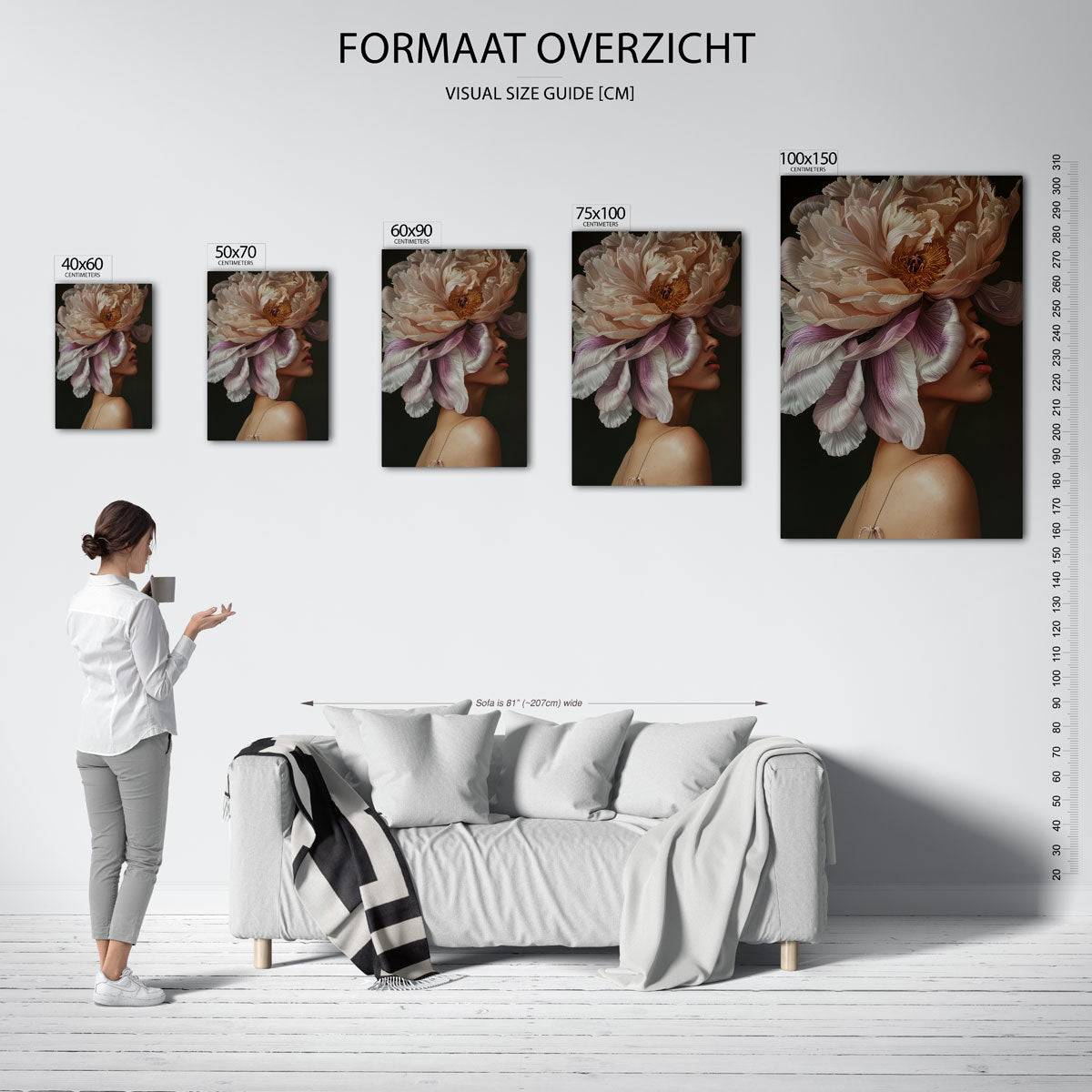 Bloemrijke elegantie Kunstwerk
