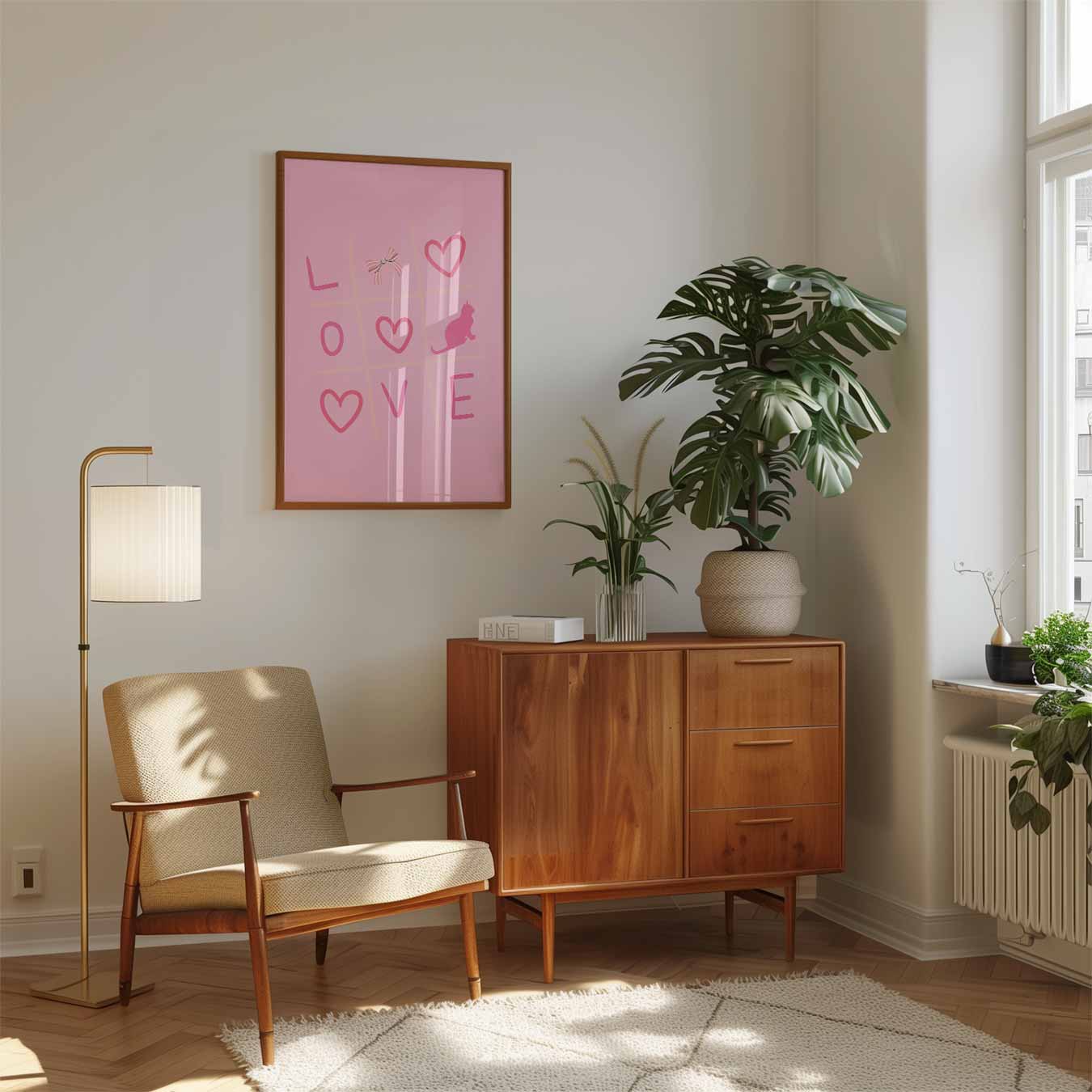 Liefdevolle Tic-Tac-Toe Poster-WallArtistic