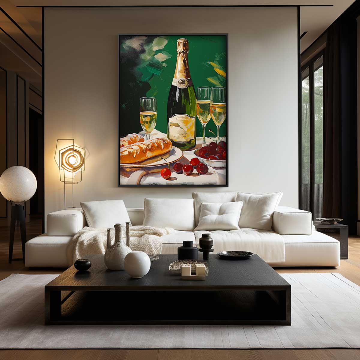 Droomachtige Brunch Tafereel Kunstwerk-canvas-dibond-plexiglas-wanddecoratie-WallArtistic