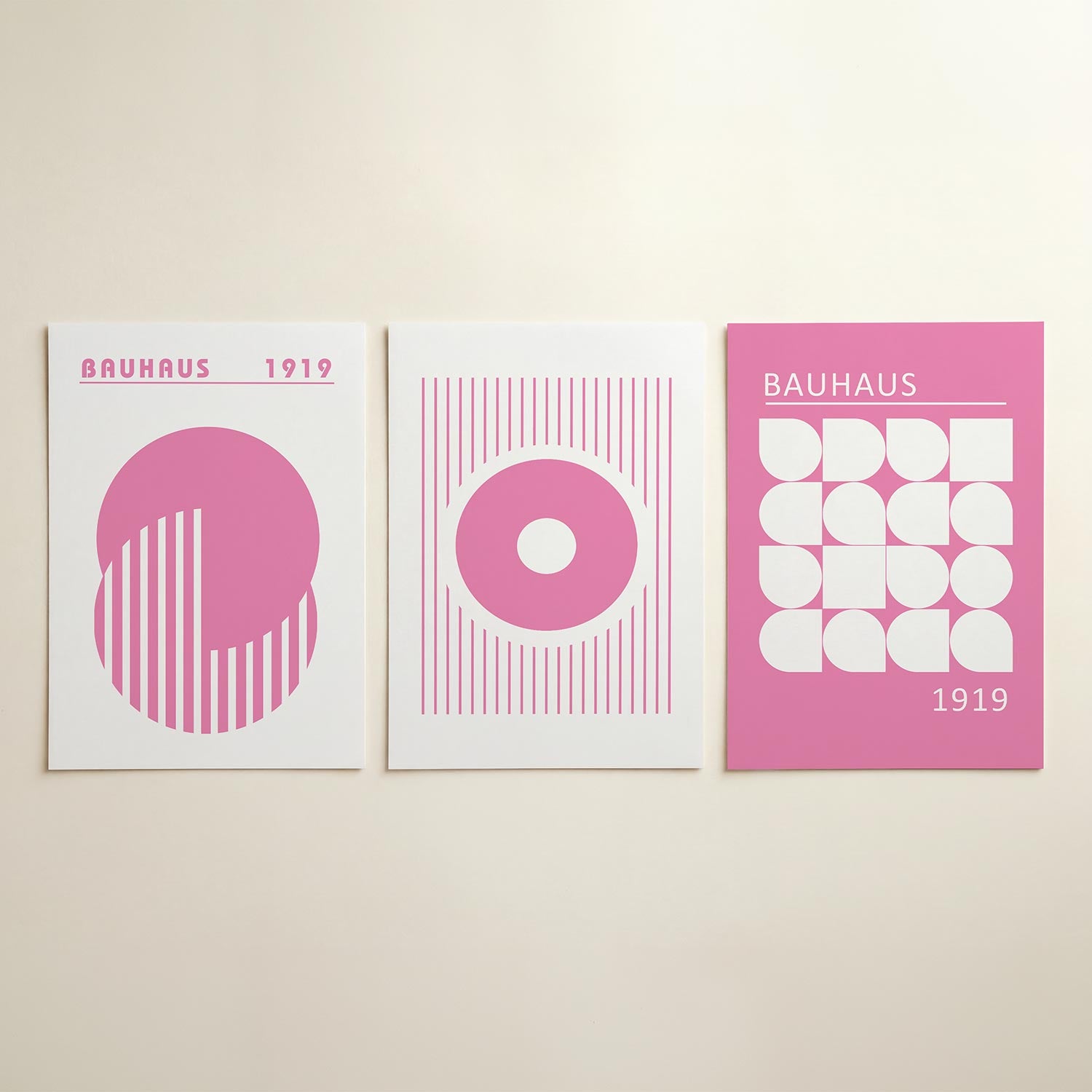 Roze cirkelspel Posterset