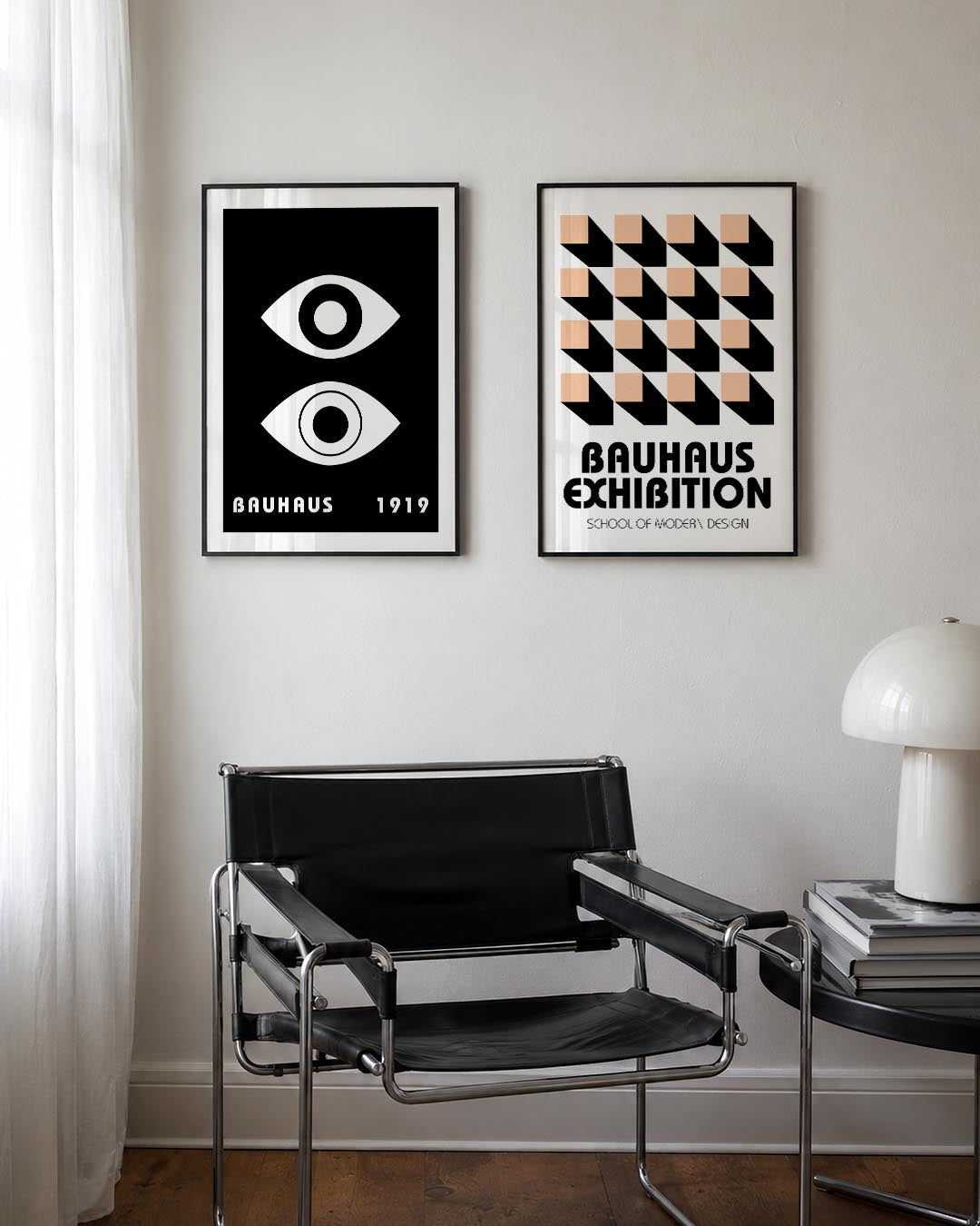 Oogvormen en contrast Posterset
