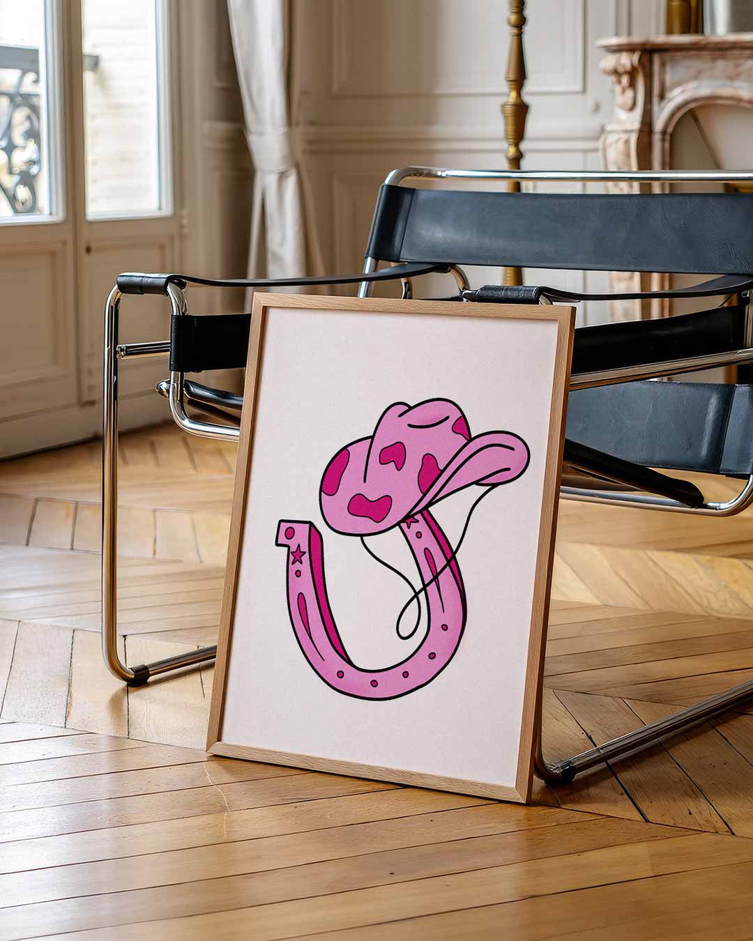 Roze Cowboy Magie Poster-WallArtistic