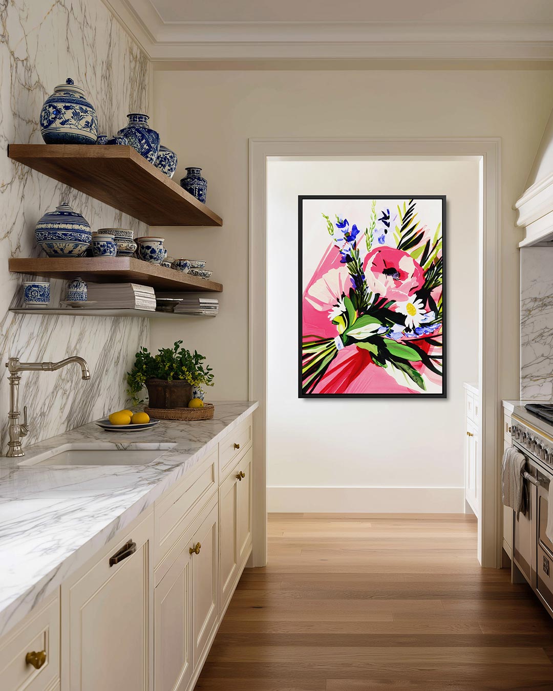 Bloemrijke compositie Kunstwerk