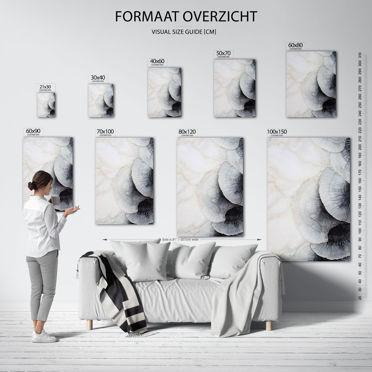 Abstracte golvende vormen Poster