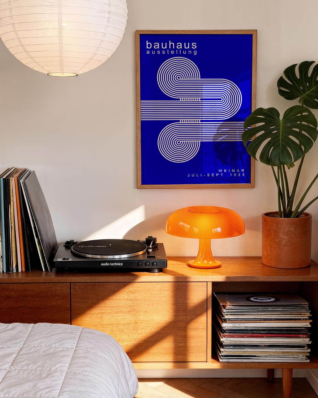 Lijnen en cirkel Poster
