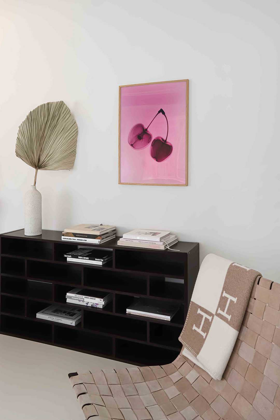 Kersen op roze Poster