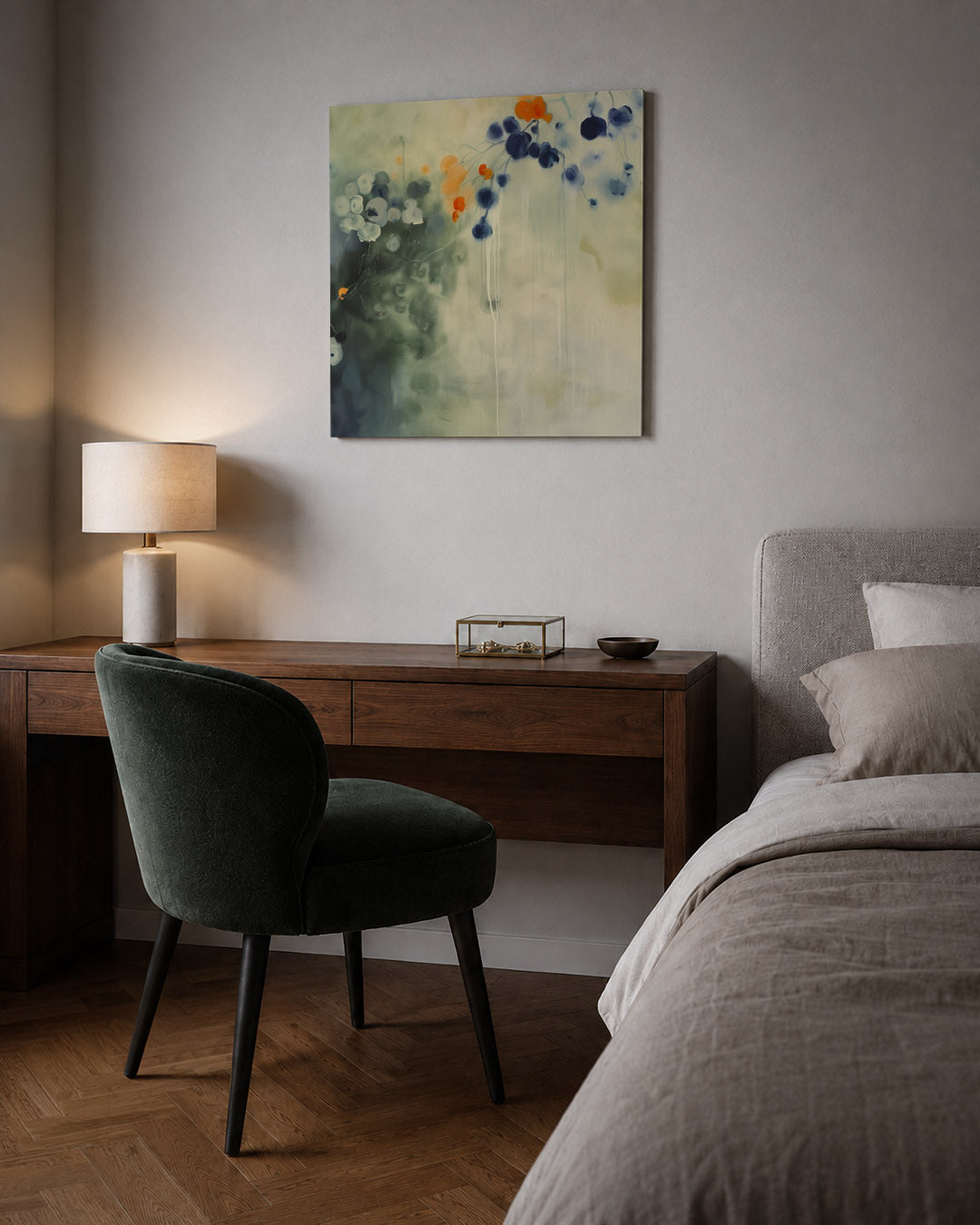 Vloeiende kleurencompositie Kunstwerk