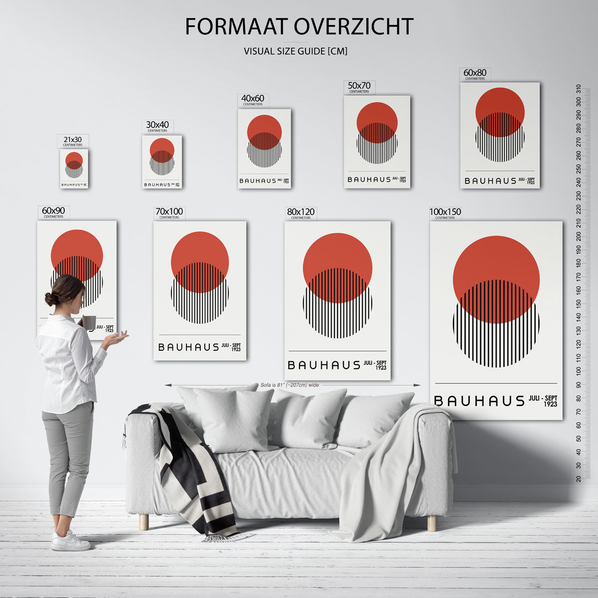 Cirkel en lijnen Poster