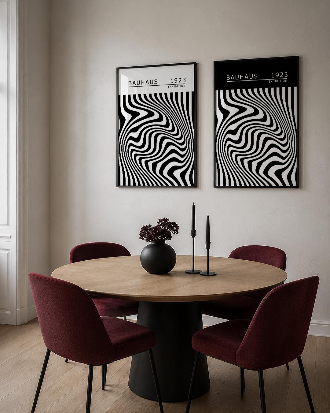 Golvend lijnenspel Posterset
