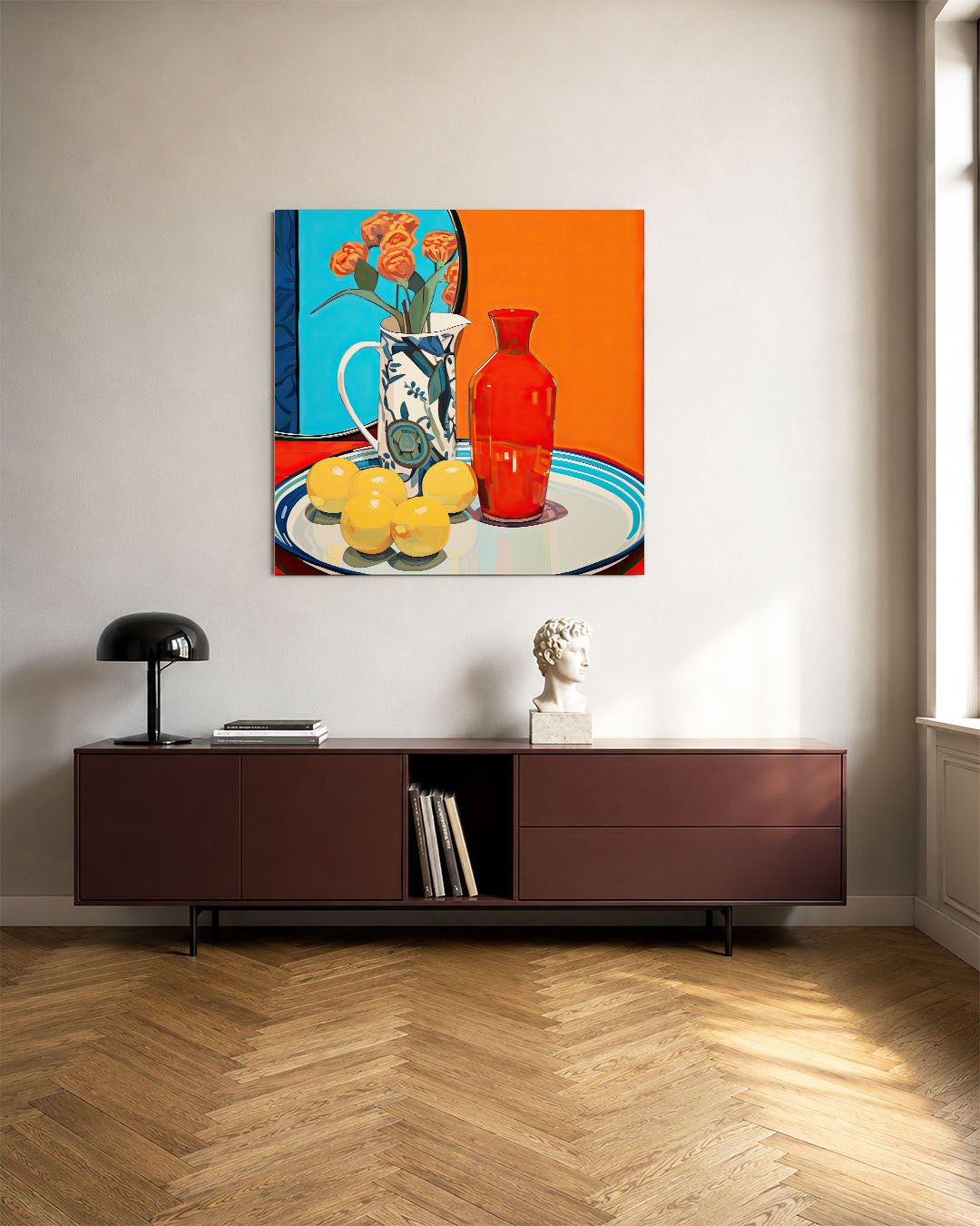 Kleurrijke stilleven compositie Kunstwerk