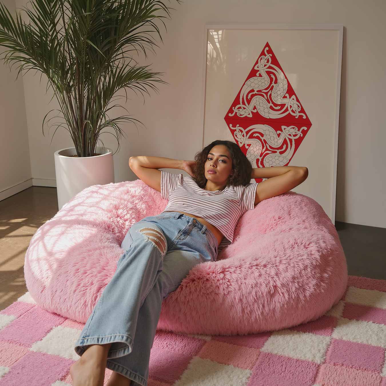 Scandinavische Kunst Vlechtpatroon Poster-WallArtistic