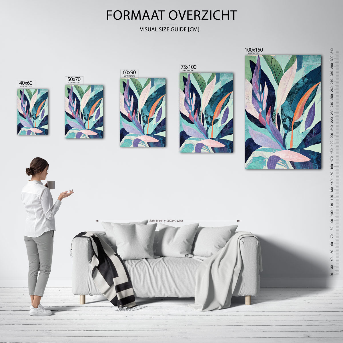 Vrolijke bladvormen Kunstwerk