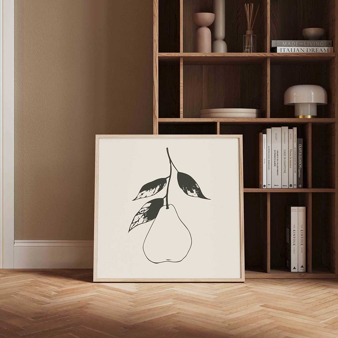 Peer met bladeren Poster