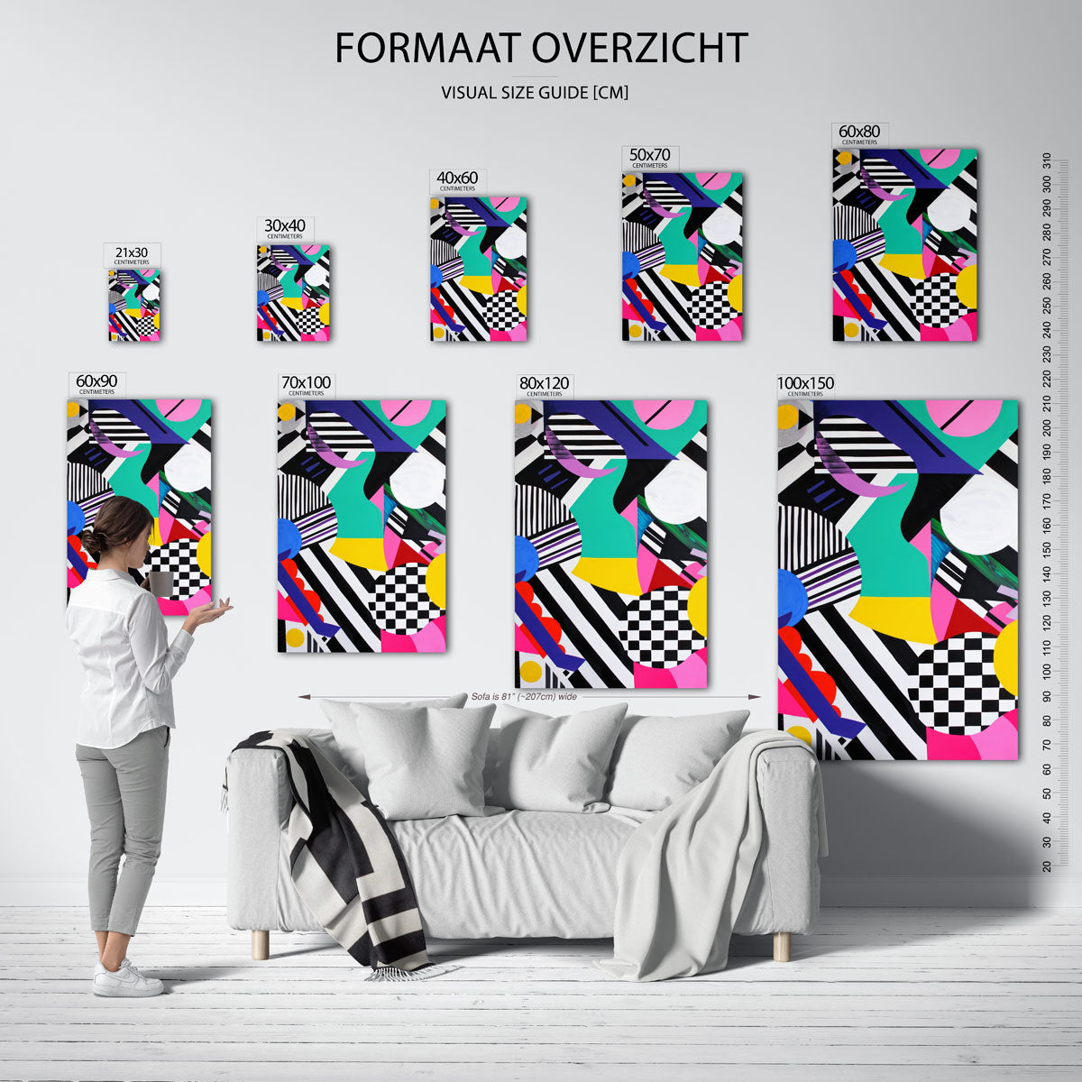 Grafische vormen en kleuren Poster