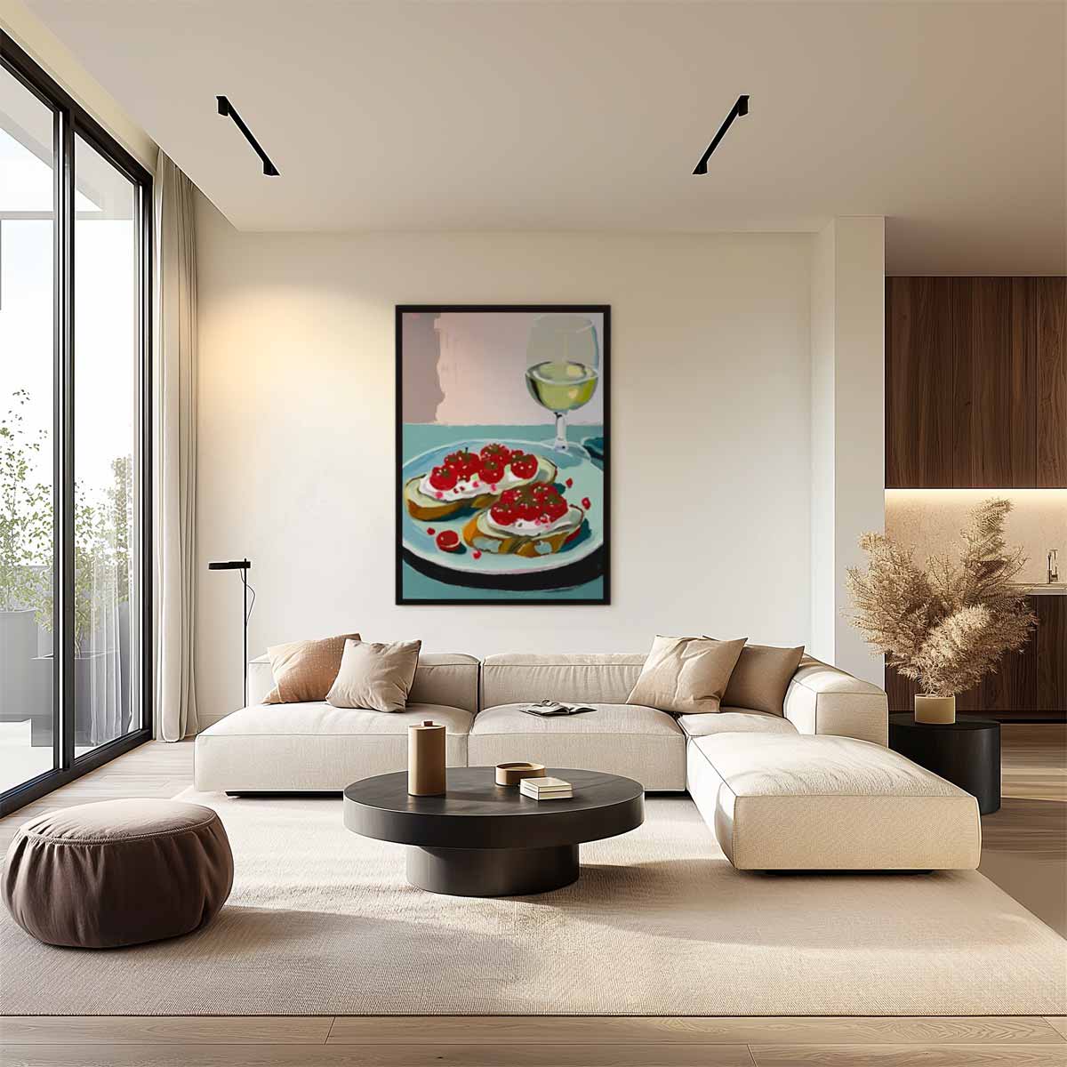 Zomers Genot Schilderij Kunstwerk-canvas-dibond-plexiglas-wanddecoratie-WallArtistic