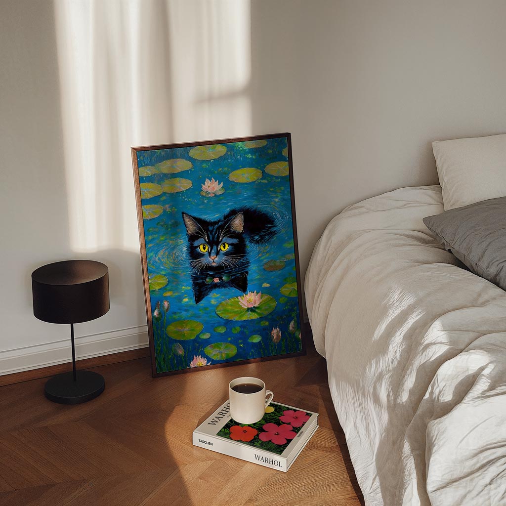 Zwemavontuur van de Kat Poster-WallArtistic