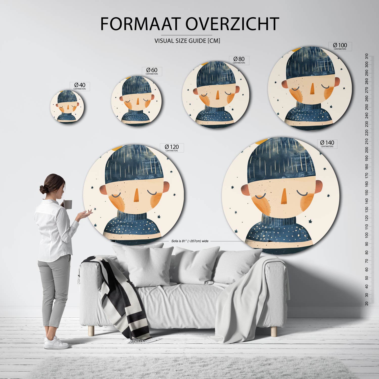 Slapende figuur Muurcirkel