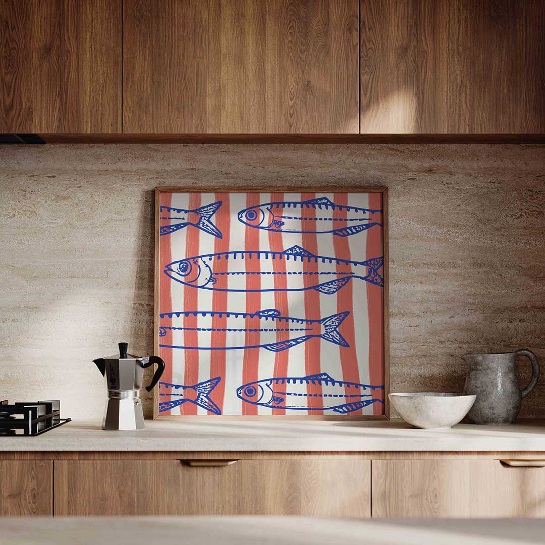 Vissen en strepen Poster