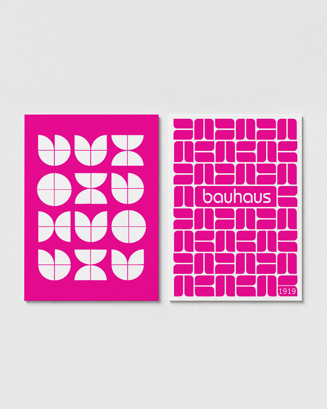 Vormenspel in roze Posterset