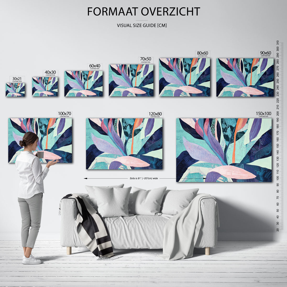 Abstracte bladeren Poster