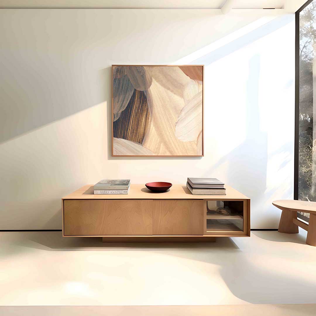 Abstracte penseelstreken Poster