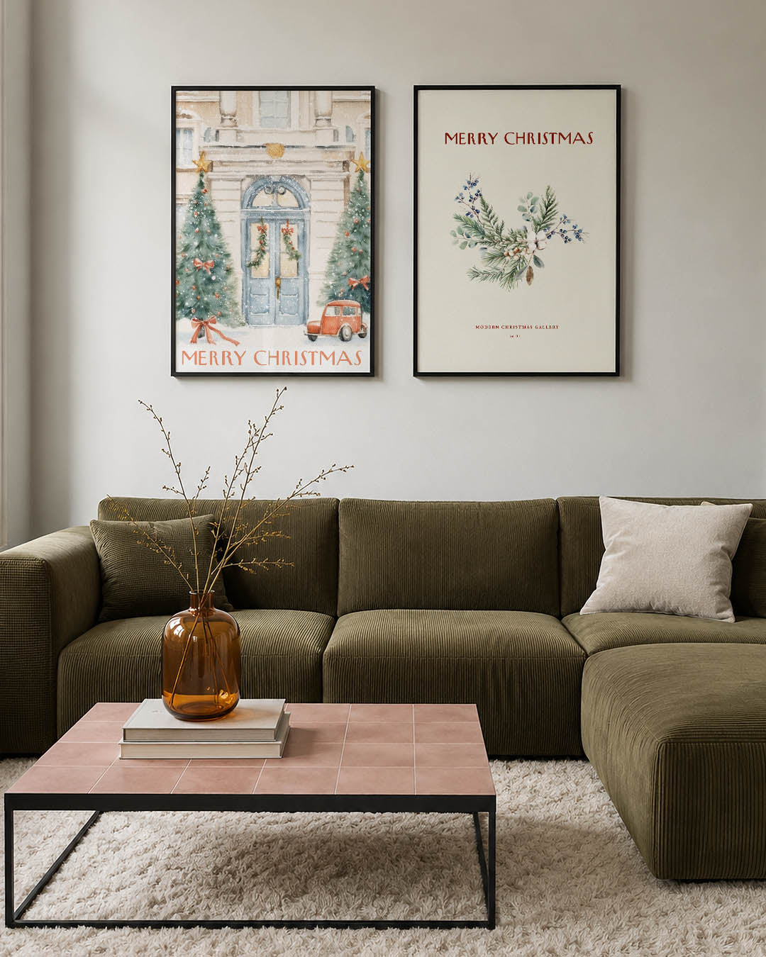 Winterse kerstsfeer Posterset