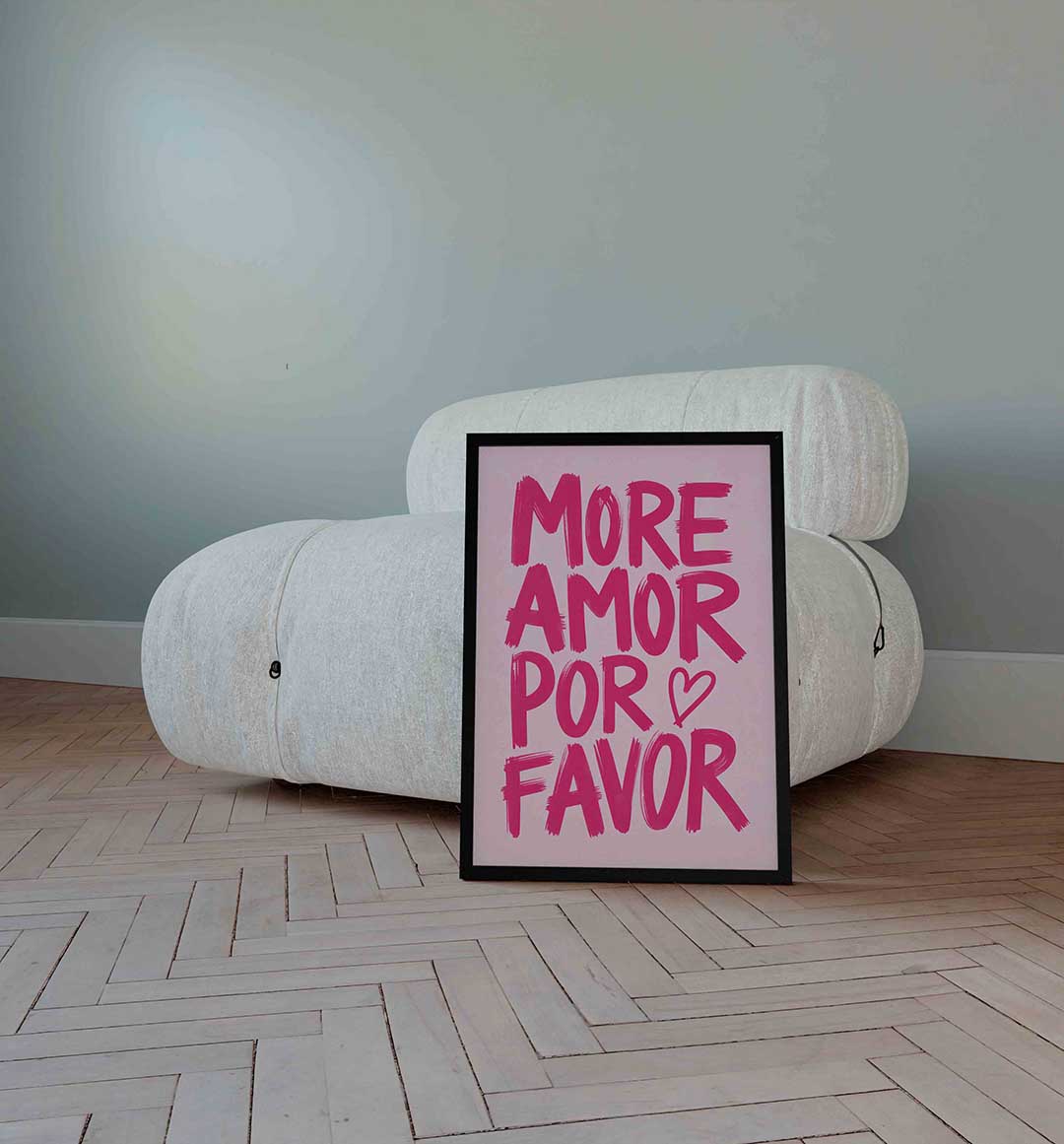 Roze tekst Poster