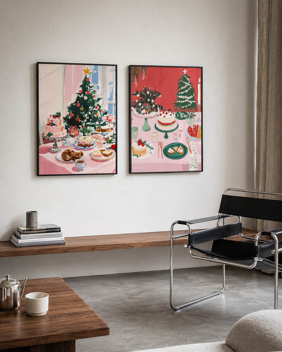 Feestelijke tafereel Posterset