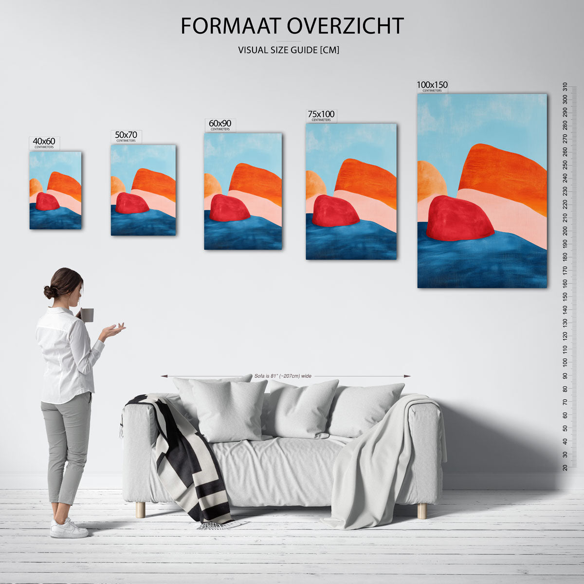 Kleurrijke vormen Kunstwerk