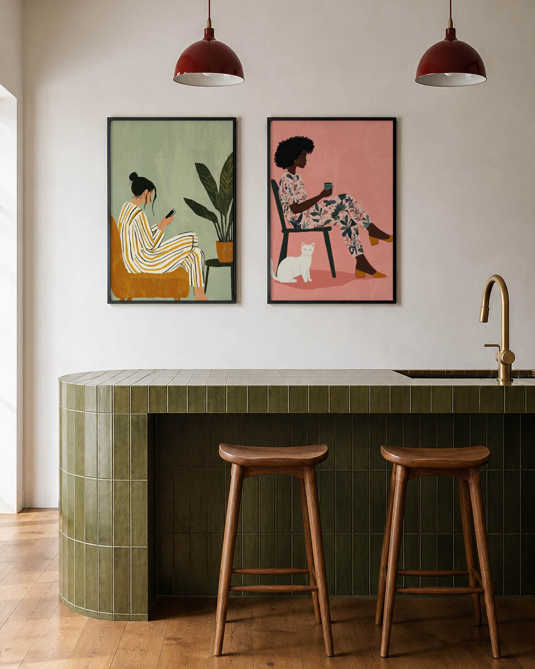 Rustige zithoek Posterset