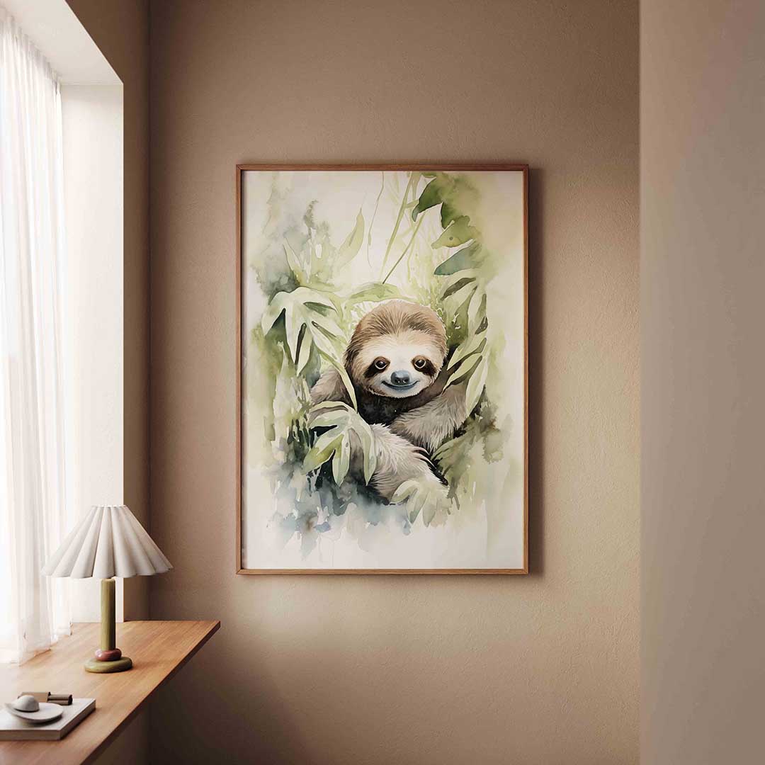 Lui dier tussen bladeren Poster