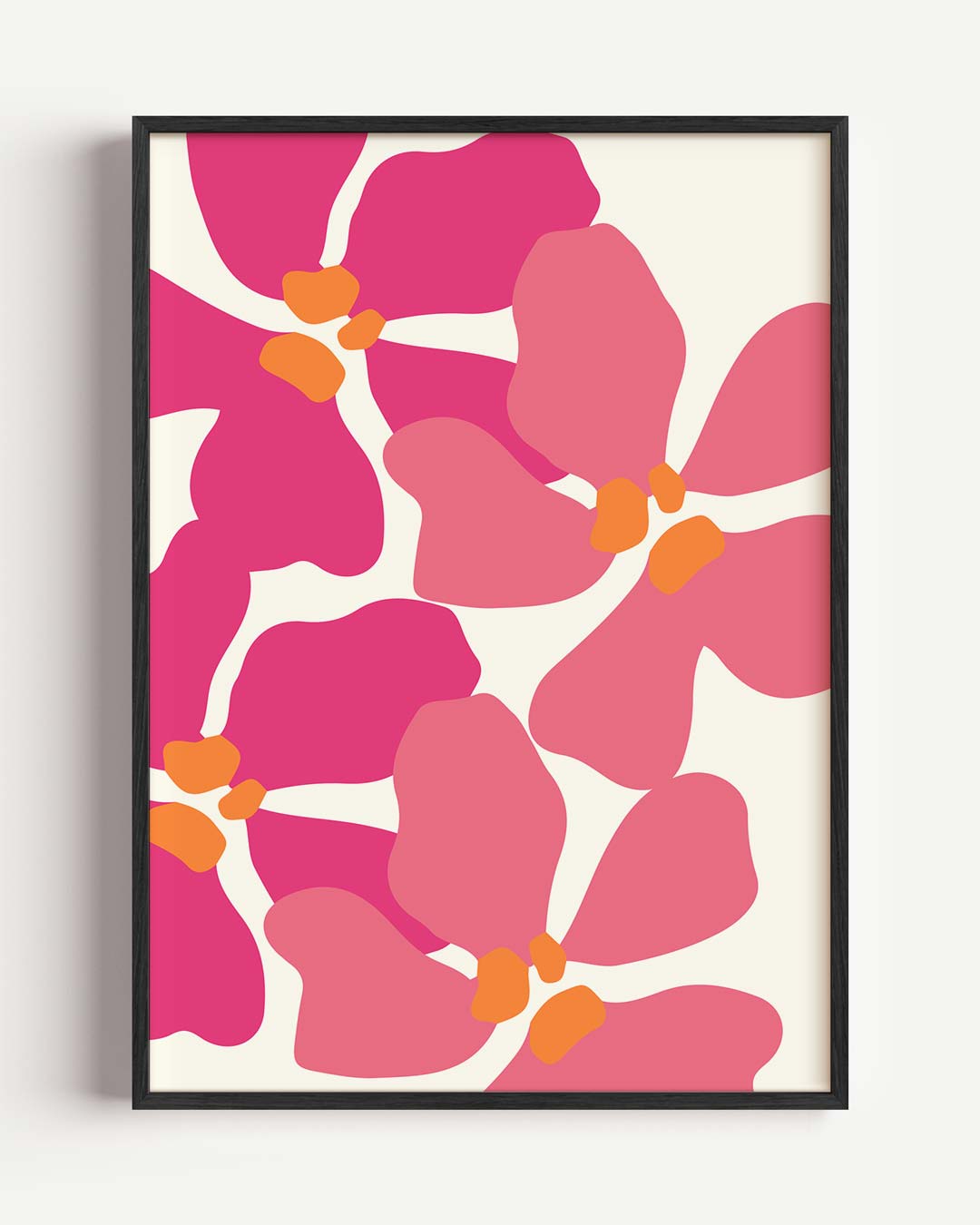 Bloemrijke Roze Droom Poster-WallArtistic