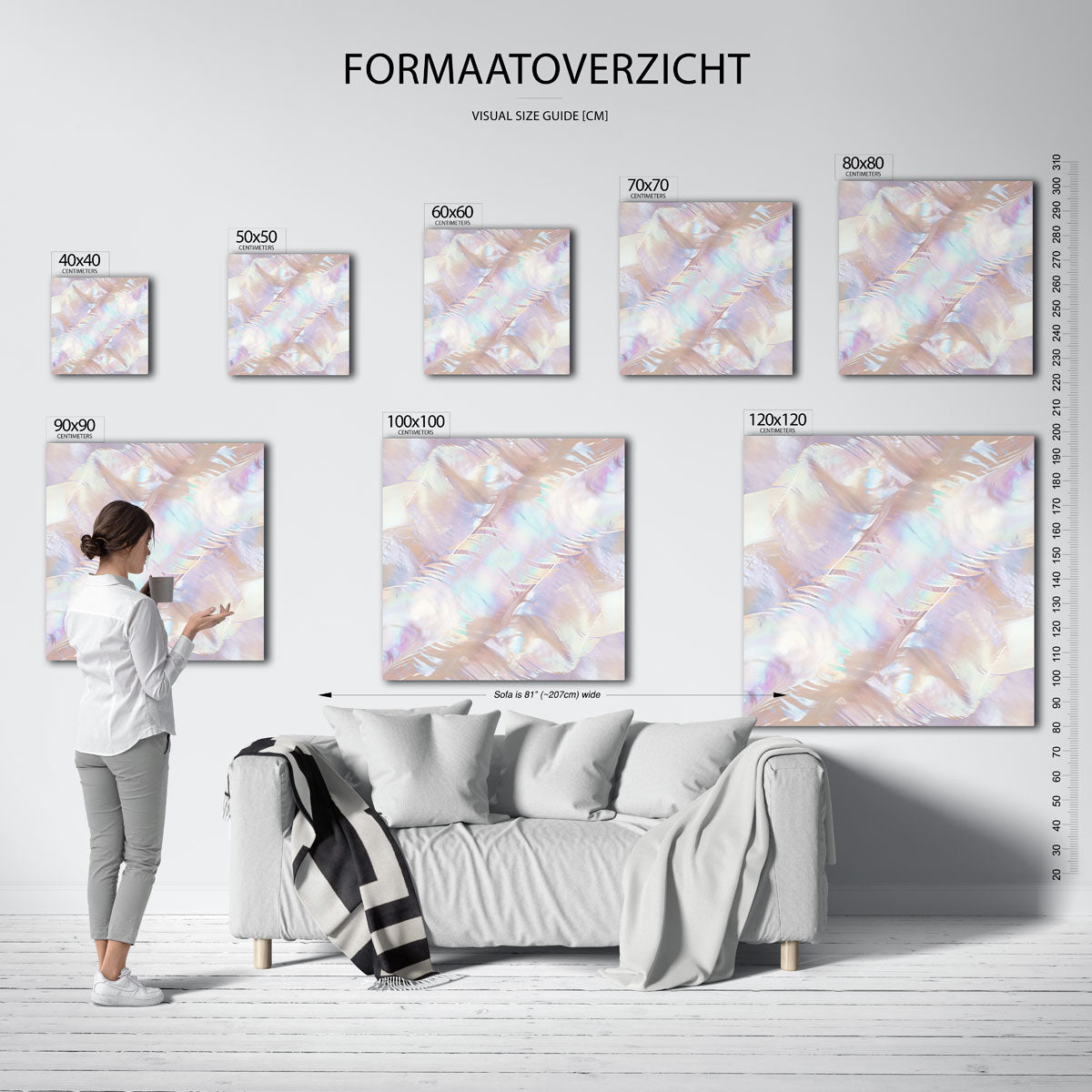 Pastel abstractie Poster