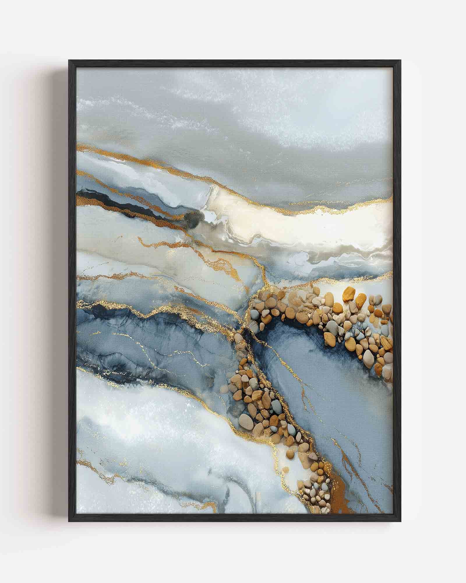 Abstracte stenen en lijnen Poster